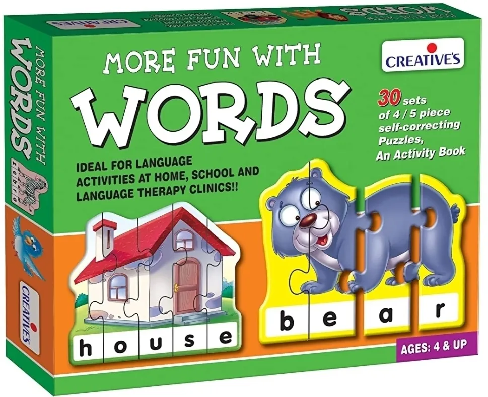 Creatives More Fun With Words Puzzle Multi Colour 30 Sets of 4/5 Pieces